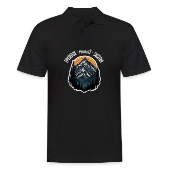 Nature, Wildlife, Outdoor, Forest, Camping, Hiking, Tea - Men's Polo Shirt - black - Front - Kai (181cm)