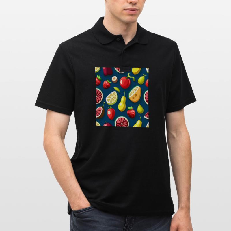 Fruit Medley Delight Pattern Men's Polo Shirt
