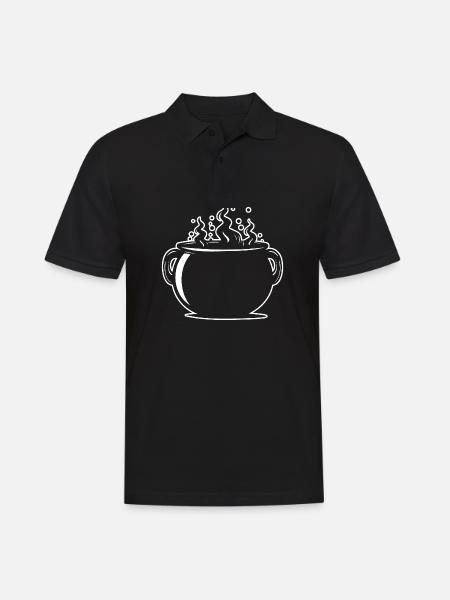 Cauldron Magical Witch Halloween - Men's Polo Shirt - black