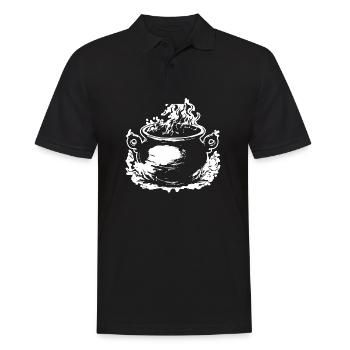 Kessel Magisch Hexe Halloween - Männer Poloshirt - Schwarz - Vorne - Kai (181cm)