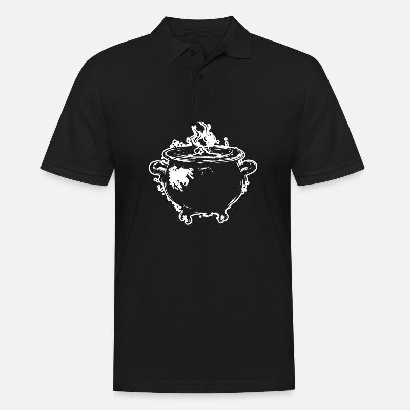 Chaudron Sorcière magique Halloween - Polo Homme - noir
