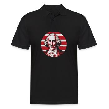 Patriotisch Stolz US George Washington Männer Frau - Männer Poloshirt - Schwarz - Vorne - Kai (181cm)