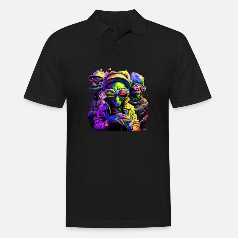 Mafia martienne - Polo Homme - noir