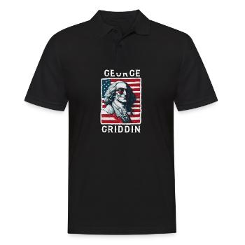 George Washington Griddy George | GEORGE GRIDDIN - Männer Poloshirt - Schwarz - Vorne - Kai (181cm)