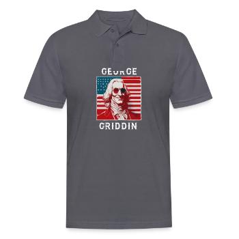 George Washington Griddy George | GEORGE GRIDDIN - Männer Poloshirt - Anthrazit - Vorne - Nico (186cm)