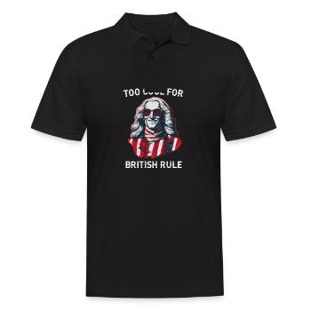 TOO COOL FOR BRITISH RULE | GEORGE Washington - Men's Polo Shirt - black - Front - Kai (181cm)