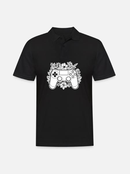 Controller Gaming Video Games Gamepad - Men's Polo Shirt - black