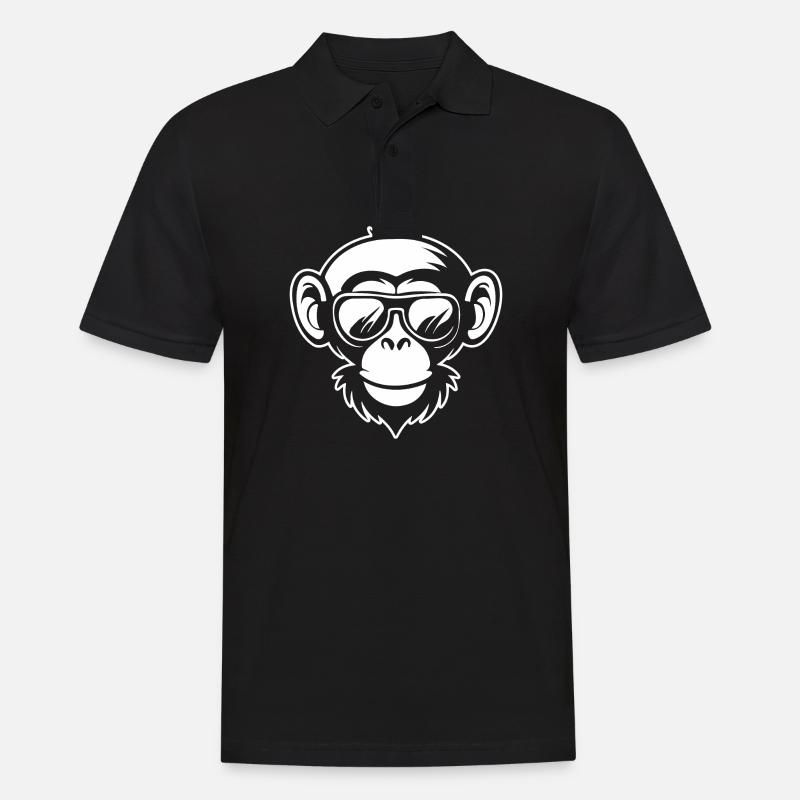 Monkey Monkey Monkey Face Jungle - Men's Polo Shirt - black