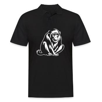 Monkey Monkey Monkey Face Jungle - Men's Polo Shirt - black - Front - Kai (181cm)
