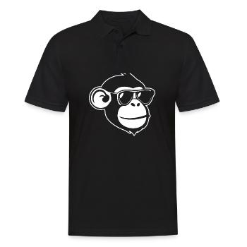 Monkey Monkey Monkey Face Jungle - Men's Polo Shirt - black - Front - Kai (181cm)