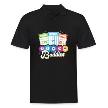 Bingo Buddies - Männer Poloshirt - Schwarz - Vorne - Kai (181cm)