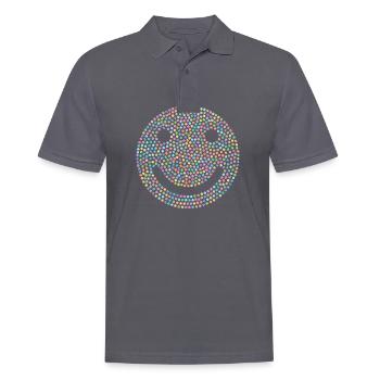 Emoji lachen bunt - Männer Poloshirt - Anthrazit - Vorne - Nico (186cm)