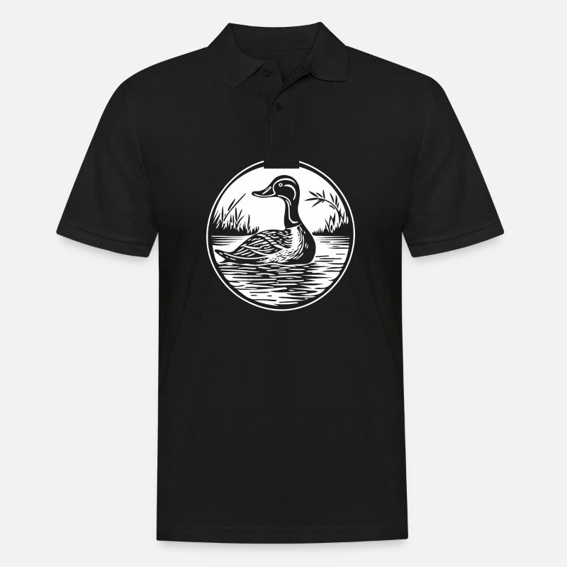 Duck Birds Ducks - Men's Polo Shirt - black