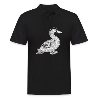 Duck Birds Ducks - Men's Polo Shirt - black - Front - Kai (181cm)