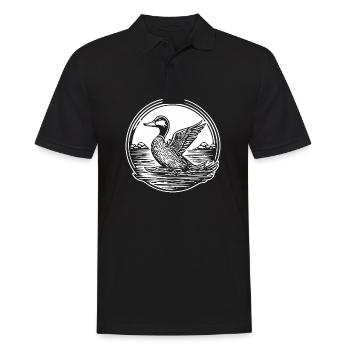 Duck Birds Ducks - Men's Polo Shirt - black - Front - Kai (181cm)