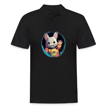 StarChilla | Chinchilla pour garçons filles femmes - Polo Homme - noir - Devant - Kai (181cm)