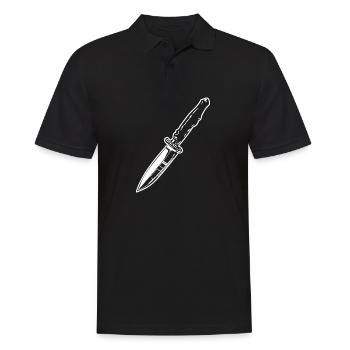 Knife Cutler Knife Lover - Men's Polo Shirt - black - Front - Kai (181cm)