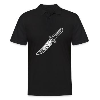 Knife Cutler Knife Lover - Men's Polo Shirt - black - Front - Kai (181cm)