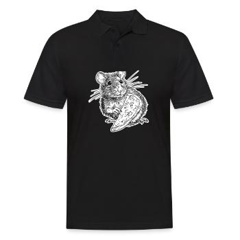 Ratte Maus Nagetier Ratten - Männer Poloshirt - Schwarz - Vorne - Kai (181cm)