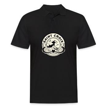 Saint Croix Karibische Meereswellen - Männer Poloshirt - Schwarz - Vorne - Kai (181cm)