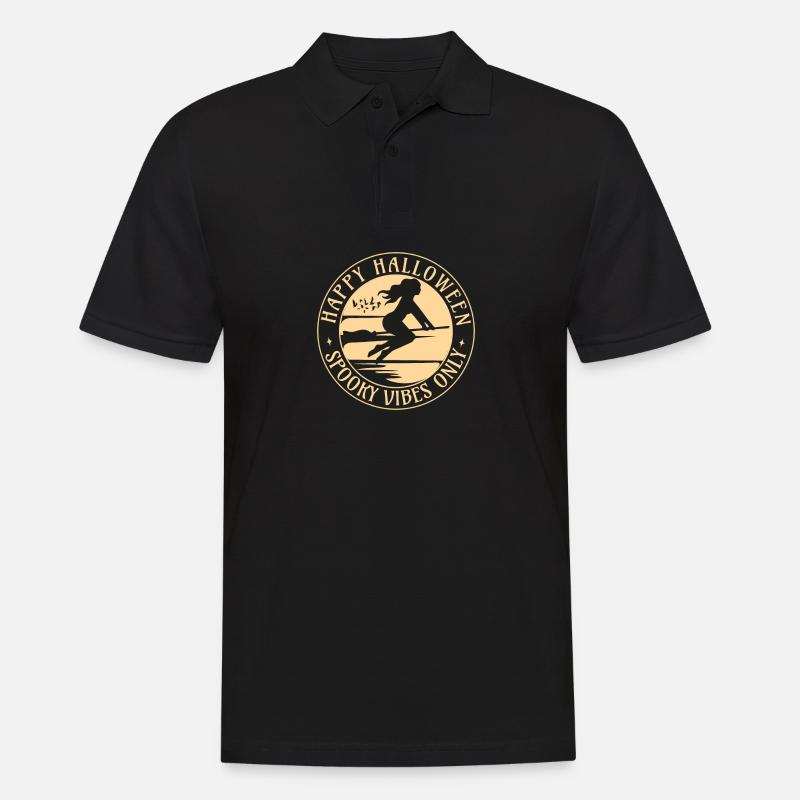 Halloween Spooky Vibes Only Witch - Polo Homme - noir