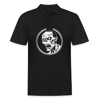 Zombie Untoter Halloween Horror - Männer Poloshirt - Schwarz - Vorne - Kai (181cm)