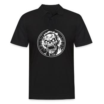 Zombie Untoter Halloween Horror - Männer Poloshirt - Schwarz - Vorne - Kai (181cm)
