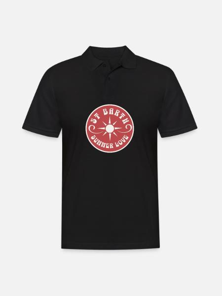 Saint Barthélemy Caraïbes Summer Love - Polo Homme - noir