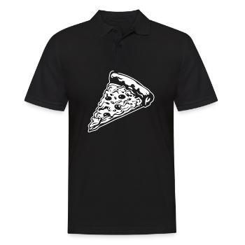 Pizza Fast Food Pizzeria - Men's Polo Shirt - black - Front - Kai (181cm)