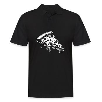 Pizza Fast Food Pizzeria - Men's Polo Shirt - black - Front - Kai (181cm)