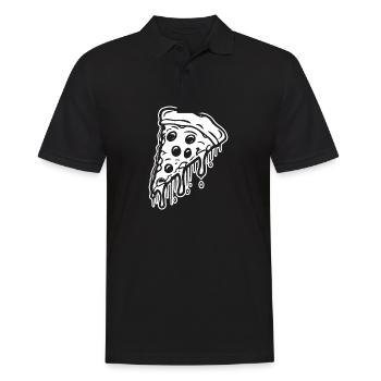 Pizza Fast Food Pizzeria - Men's Polo Shirt - black - Front - Kai (181cm)
