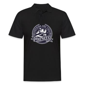 Pyrénées France Les montagnes appellent - Polo Homme - noir - Devant - Kai (181cm)