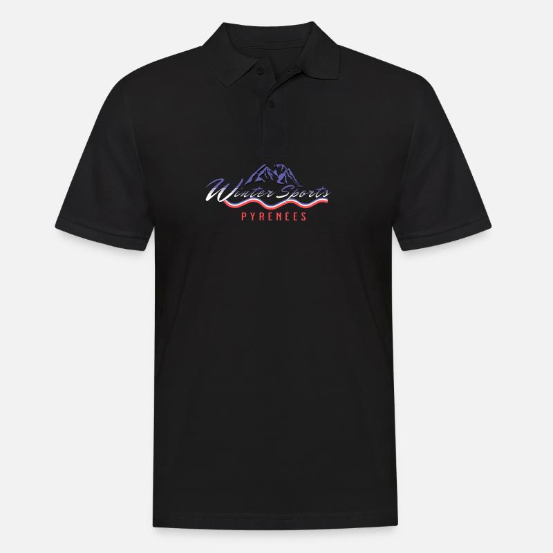 Große Pyrenäen Frankreich Wintersport - Männer Poloshirt - Schwarz