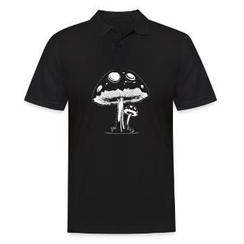 Pilz Pilzsammler Pilze Fungi - Männer Poloshirt - Schwarz - Vorne - Kai (181cm)