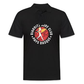Biarritz Frankreich Pays Basque Surf Club - Männer Poloshirt - Schwarz - Vorne - Kai (181cm)