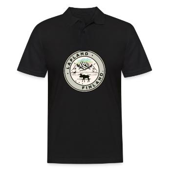 Lapland Finland Northern Lights - Men's Polo Shirt - black - Front - Kai (181cm)
