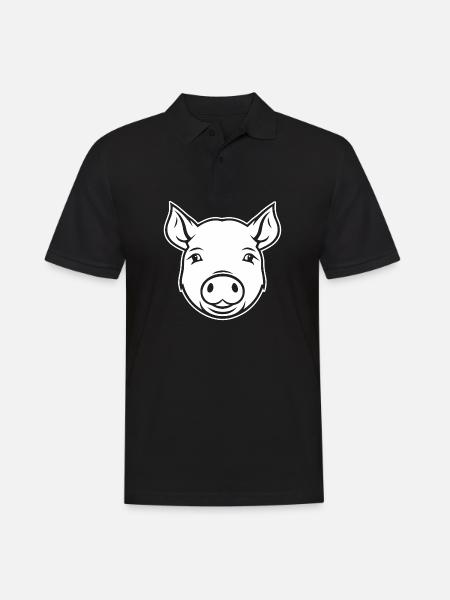 Pig Piggy Sow - Men's Polo Shirt - black
