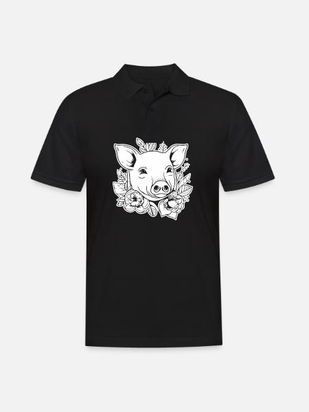 Truie cochonne - Polo Homme - noir