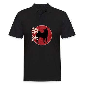 Shiba Inu japonais - Polo Homme - noir - Devant - Kai (181cm)