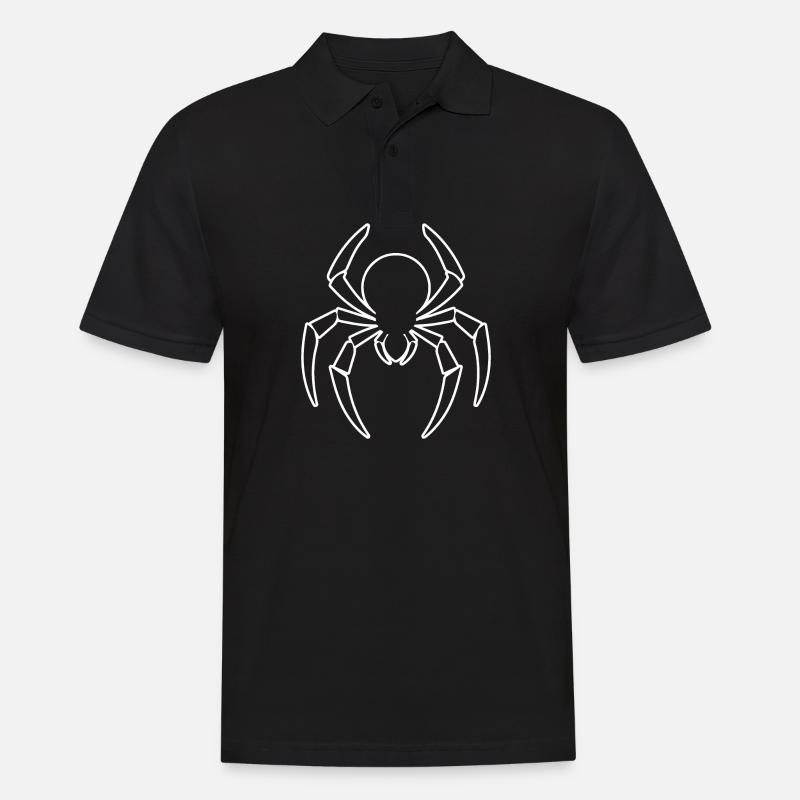 Spinne Spinnen Tiere - Männer Poloshirt - Schwarz