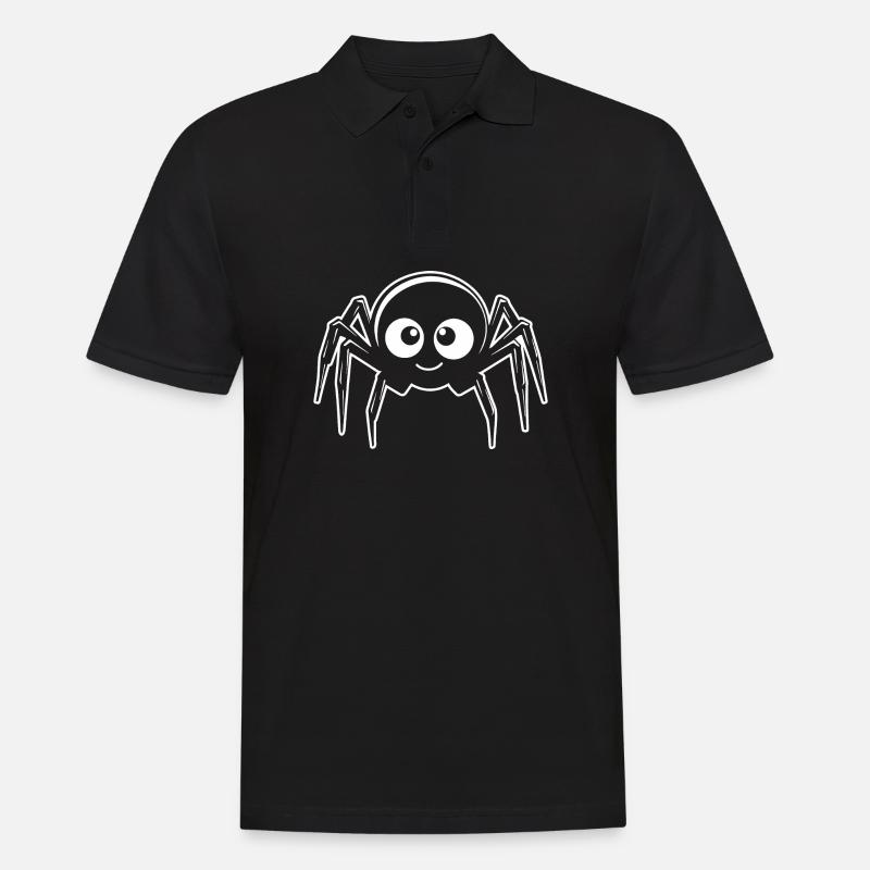 Araignée araignées animaux - Polo Homme - noir