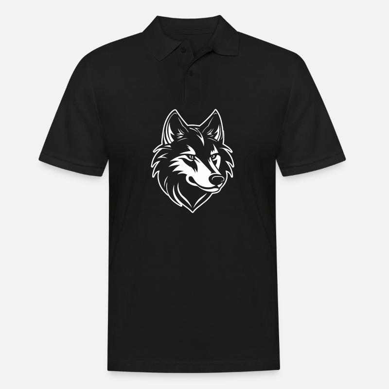 Wolf - Men's Polo Shirt - black