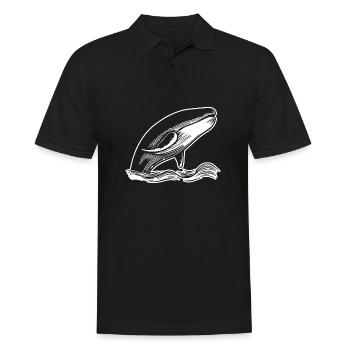 Wal Meer Fische - Männer Poloshirt - Schwarz - Vorne - Kai (181cm)