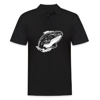 Wal Meer Fische - Männer Poloshirt - Schwarz - Vorne - Kai (181cm)