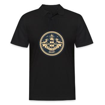 Bretagne France Lighthouse - Men's Polo Shirt - black - Front - Kai (181cm)