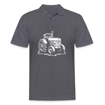 Tracteur - Polo Homme - charbon - Devant - Nico (186cm)