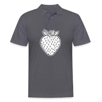 Erdbeere Obst Frucht - Männer Poloshirt - Anthrazit - Vorne - Nico (186cm)