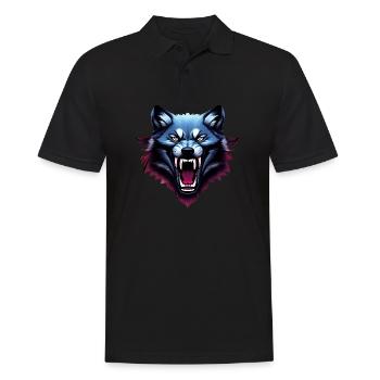 wolf - Men's Polo Shirt - black - Front - Kai (181cm)