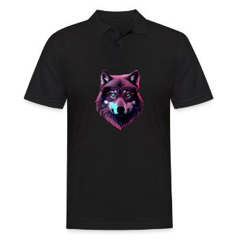 Wolf - Men's Polo Shirt - black - Front - Kai (181cm)