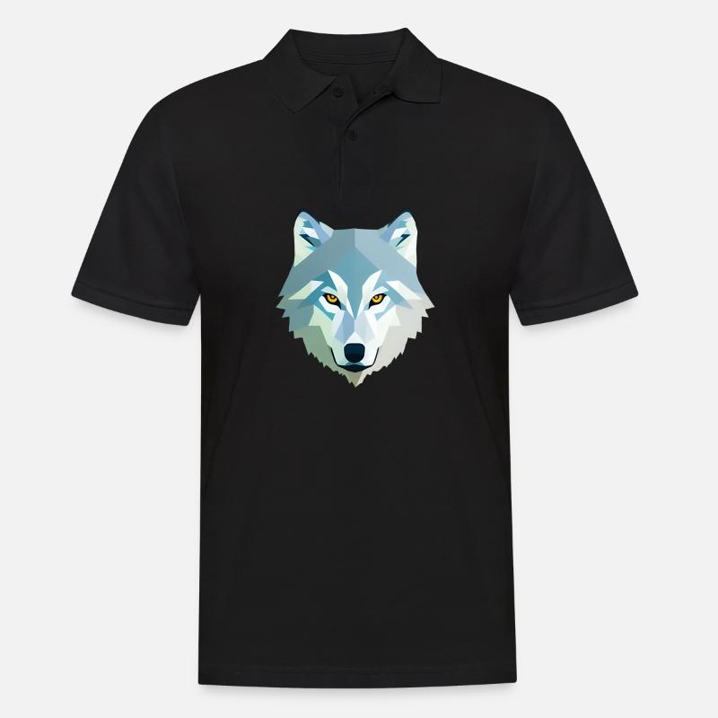 Wolf - Men's Polo Shirt - black